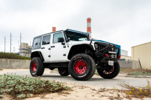 M50 Off-Road Monster Wheels on a White Jeep JK