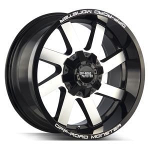 The M80 Wheel by Off Road Monster in Gloss Black Machined