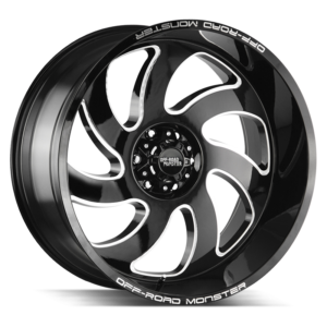 The M07 Wheel by Off Road Monster in Gloss Black Milled