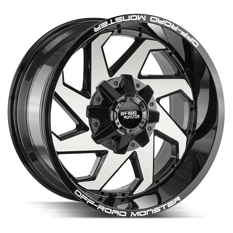 The M09 Wheel by Off Road Monster in Gloss Black Machined