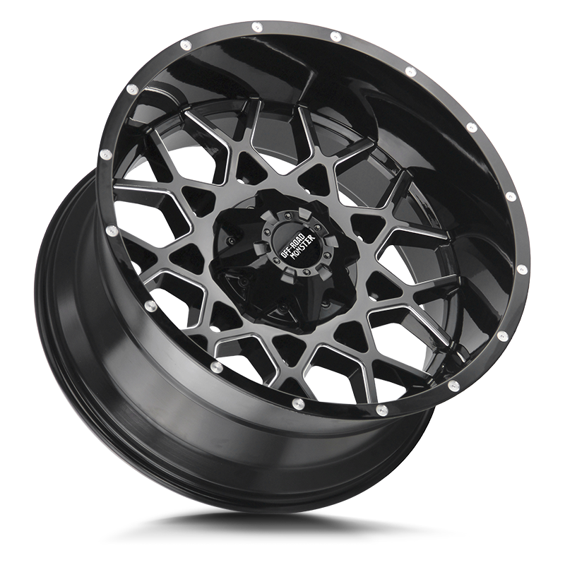 The M14 Wheel by Off Road Monster in Gloss Black Milled
